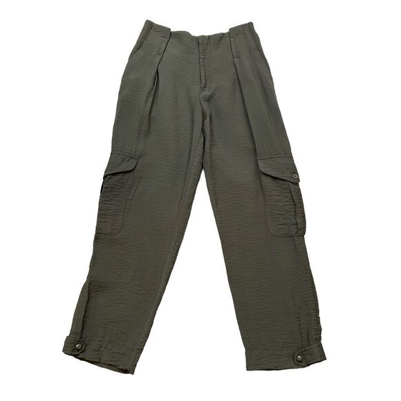 Simply Vera Green Lightweight Pleat Front Cargo Pants Size Small - Picture 1 of 11
